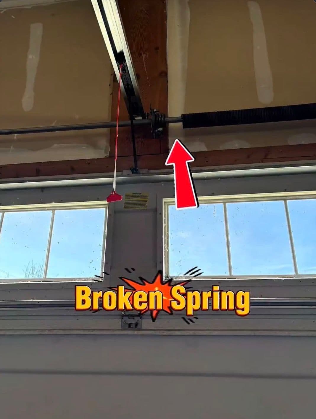 Gallery photos for Two Broken Garage Door Springs Replaced in Utah County: Image #1