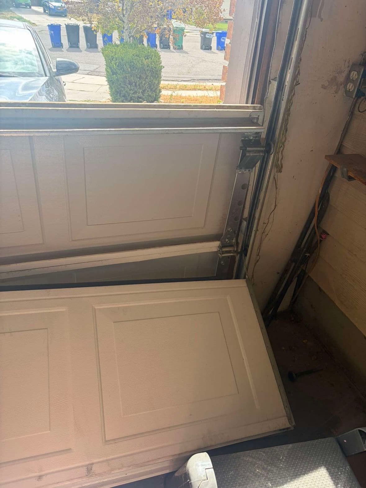 Gallery photos for Collapsed Garage Door Back on Track and Working Again: Image #3