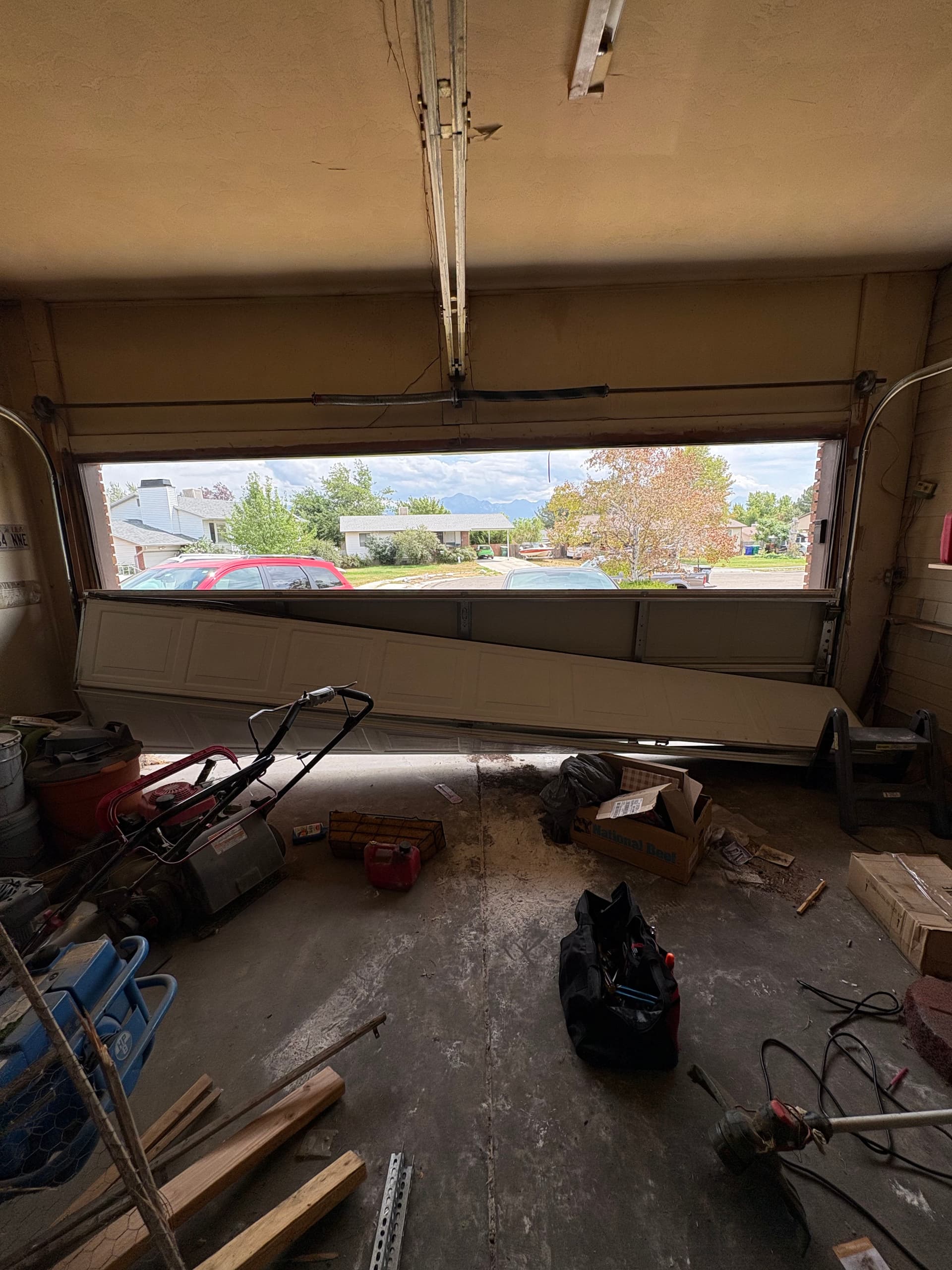 Gallery photos for Collapsed Garage Door Back on Track and Working Again: Image #8
