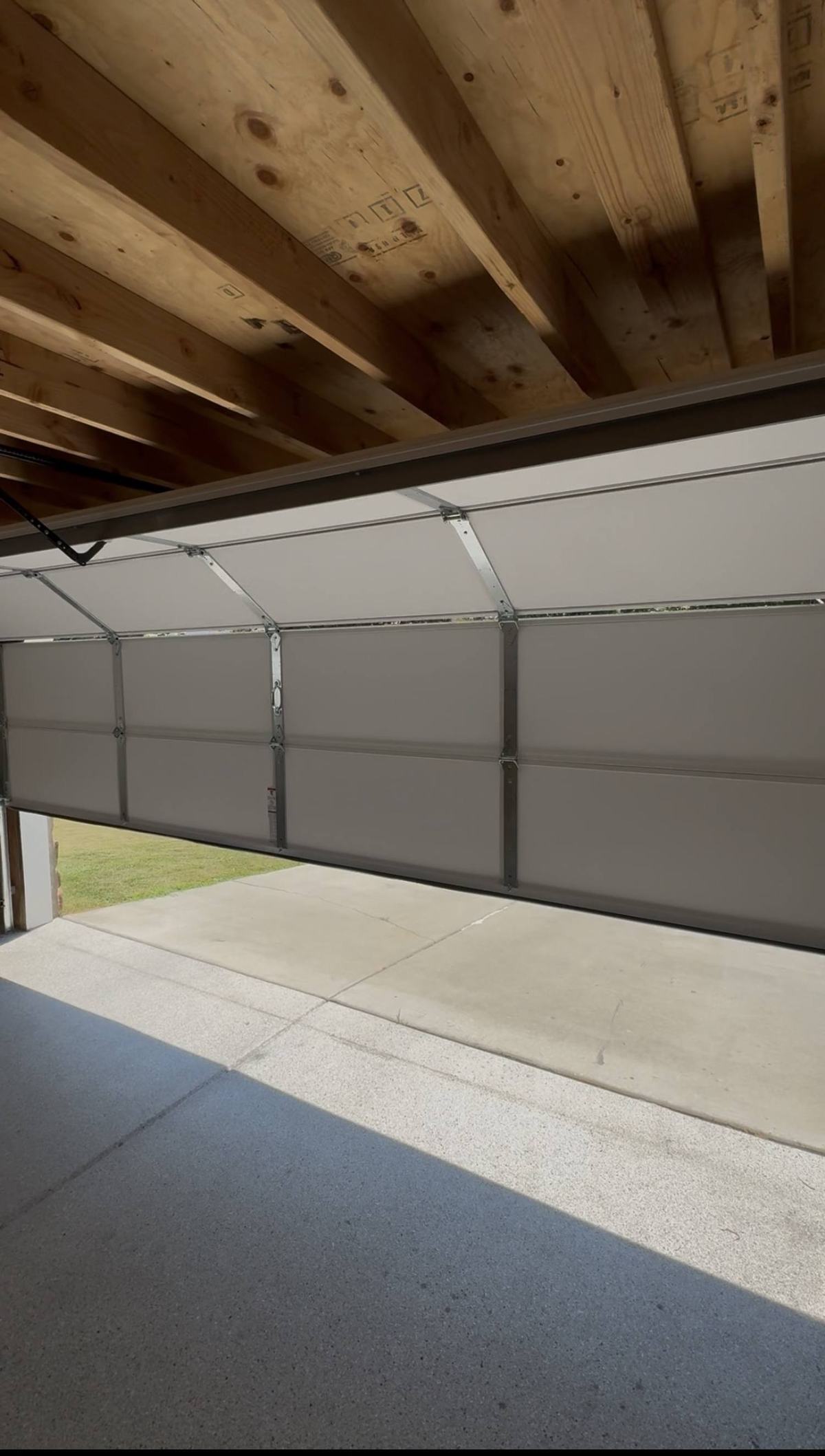 A new door, open on its tracks