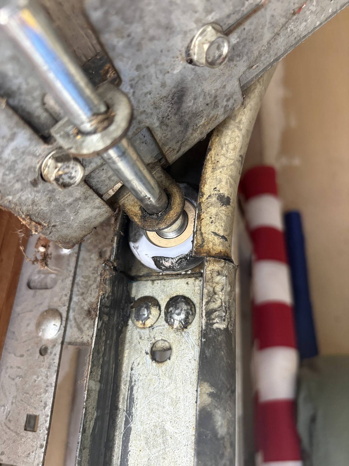 A roller thick with old grease